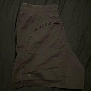Black French terry shorts